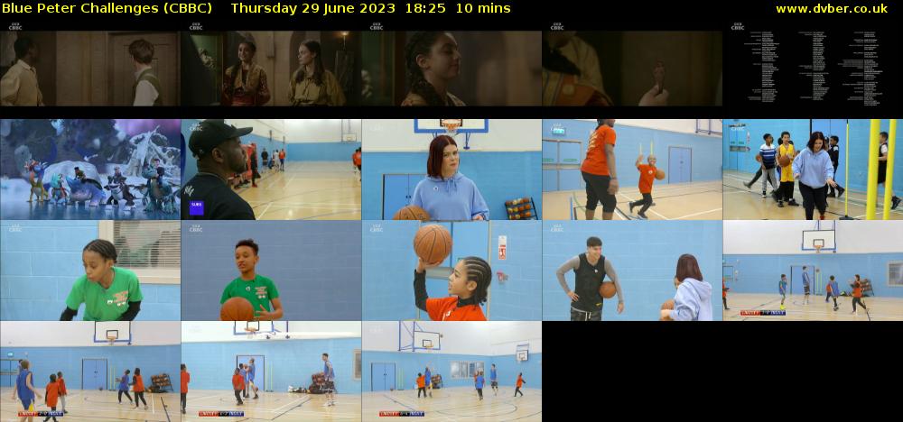 Blue Peter Challenges (CBBC) Thursday 29 June 2023 18:25 - 18:35