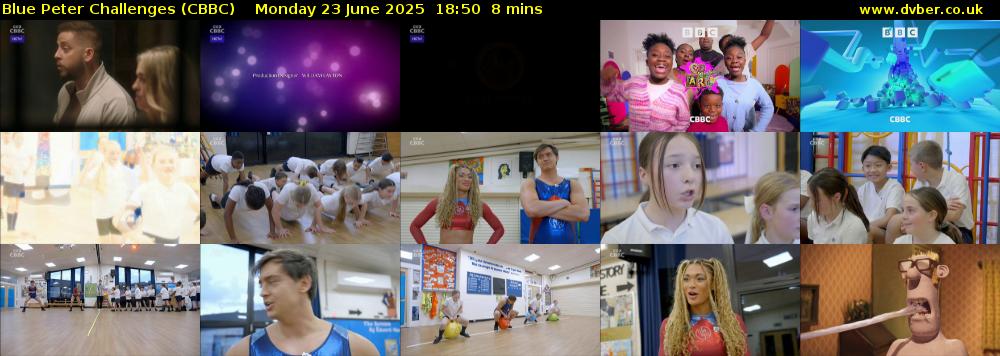 Blue Peter Challenges (CBBC) Monday 23 June 2025 18:50 - 18:58