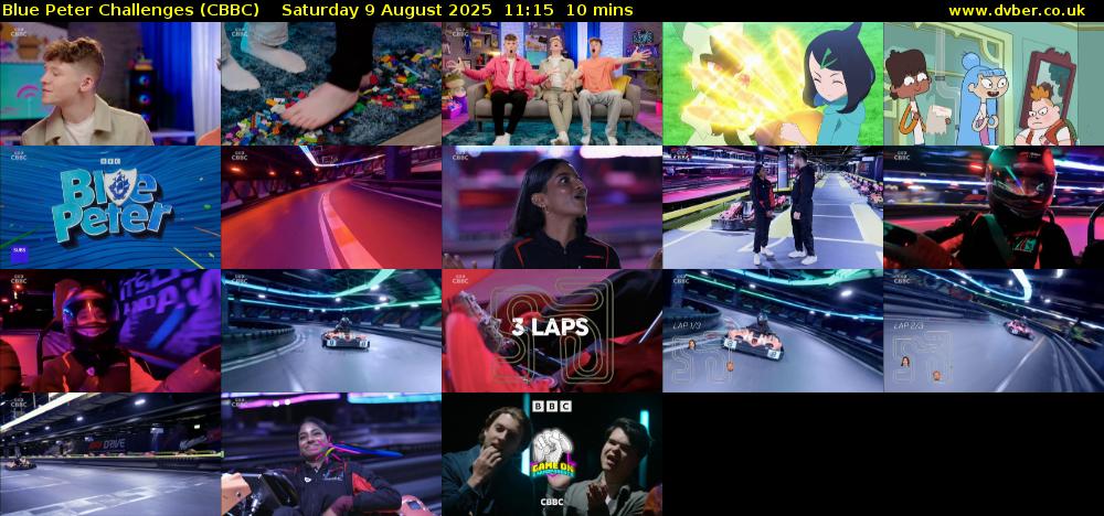 Blue Peter Challenges (CBBC) Saturday 9 August 2025 11:15 - 11:25