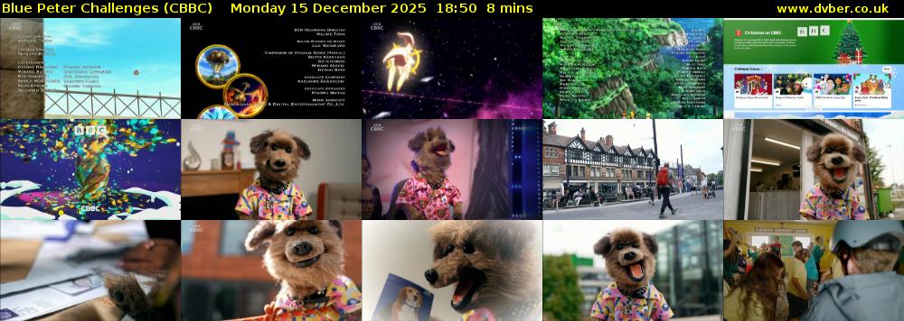 Blue Peter Challenges (CBBC) Monday 15 December 2025 18:50 - 18:58