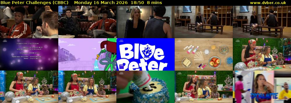Blue Peter Challenges (CBBC) Monday 16 March 2026 18:50 - 18:58