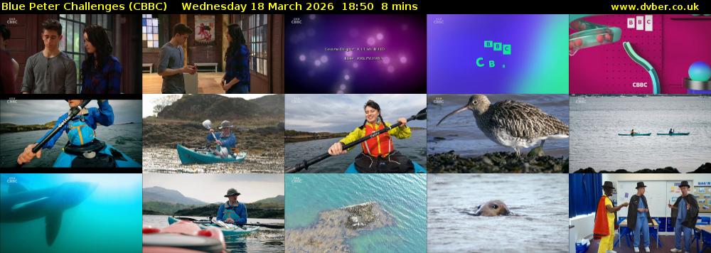 Blue Peter Challenges (CBBC) Wednesday 18 March 2026 18:50 - 18:58