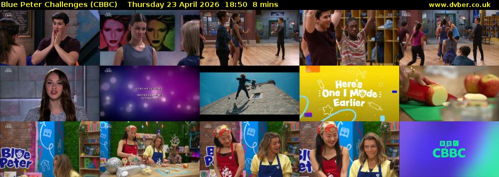 Blue Peter Challenges (CBBC) Thursday 23 April 2026 18:50 - 18:58
