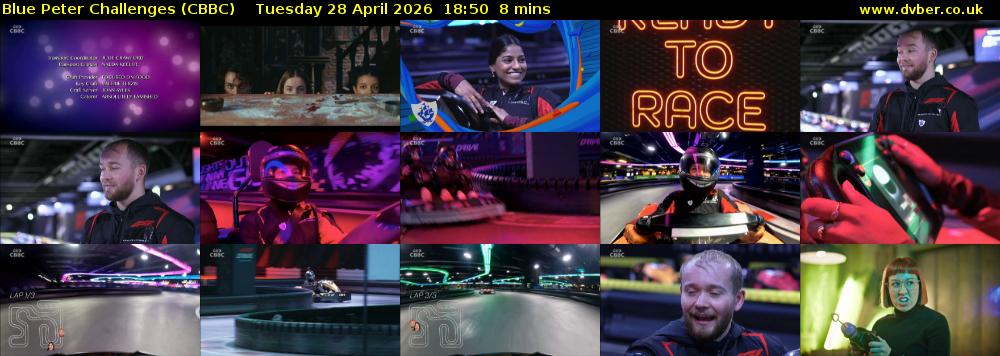Blue Peter Challenges (CBBC) Tuesday 28 April 2026 18:50 - 18:58