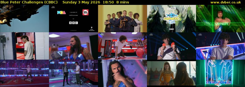 Blue Peter Challenges (CBBC) Sunday 3 May 2026 18:50 - 18:58