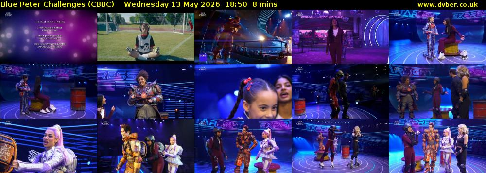 Blue Peter Challenges (CBBC) Wednesday 13 May 2026 18:50 - 18:58
