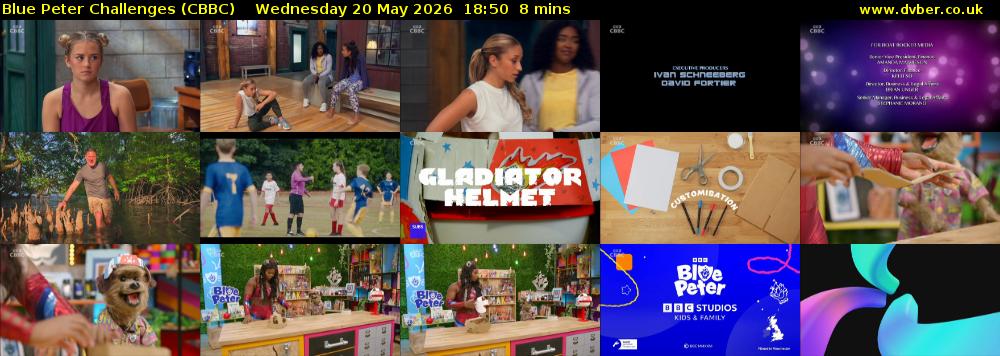 Blue Peter Challenges (CBBC) Wednesday 20 May 2026 18:50 - 18:58