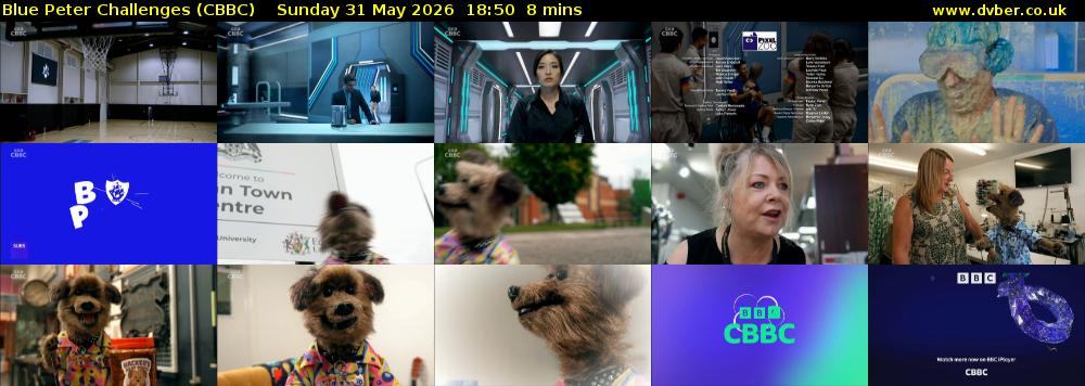 Blue Peter Challenges (CBBC) Sunday 31 May 2026 18:50 - 18:58