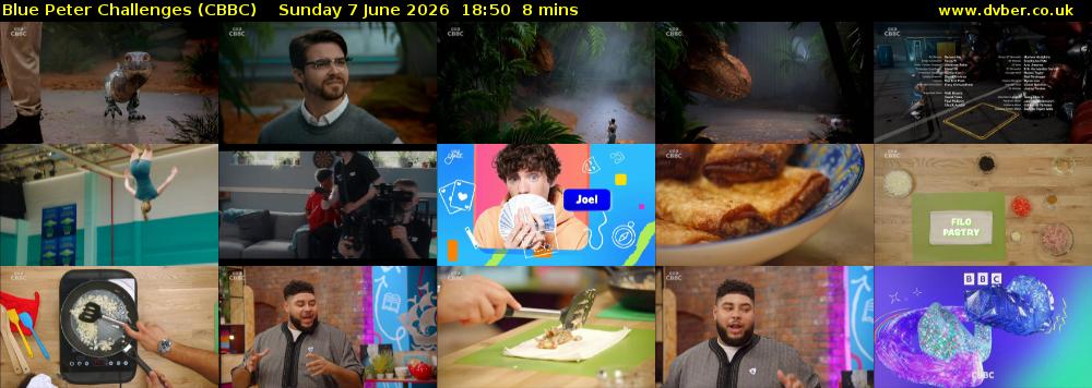 Blue Peter Challenges (CBBC) Sunday 7 June 2026 18:50 - 18:58