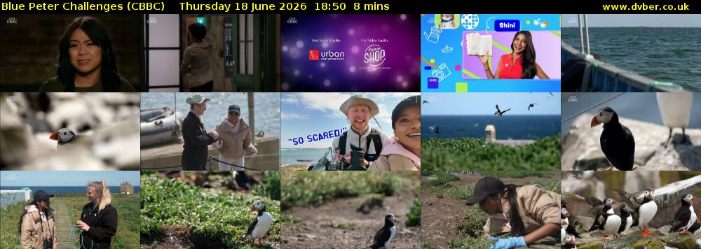 Blue Peter Challenges (CBBC) Thursday 18 June 2026 18:50 - 18:58