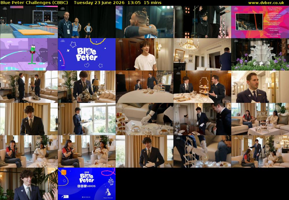 Blue Peter Challenges (CBBC) Tuesday 23 June 2026 13:05 - 13:20