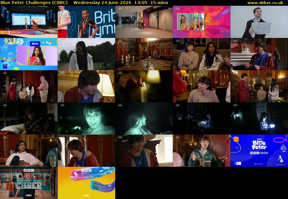 Blue Peter Challenges (CBBC) Wednesday 24 June 2026 13:05 - 13:20