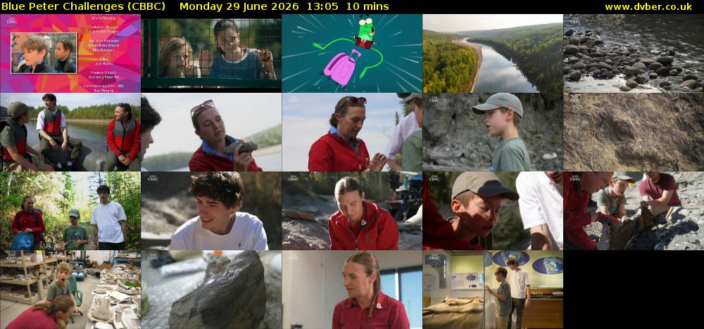 Blue Peter Challenges (CBBC) Monday 29 June 2026 13:05 - 13:15