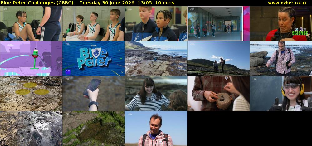Blue Peter Challenges (CBBC) Tuesday 30 June 2026 13:05 - 13:15