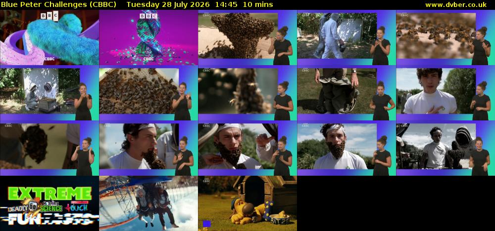 Blue Peter Challenges (CBBC) Tuesday 28 July 2026 14:45 - 14:55