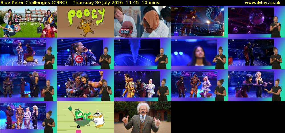 Blue Peter Challenges (CBBC) Thursday 30 July 2026 14:45 - 14:55