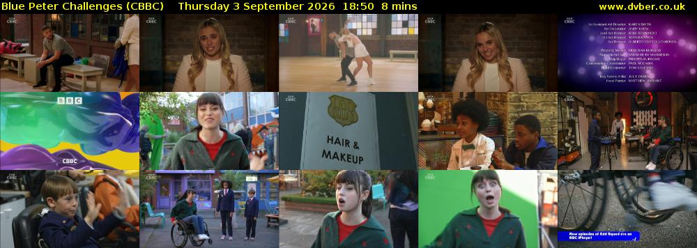 Blue Peter Challenges (CBBC) Thursday 3 September 2026 18:50 - 18:58