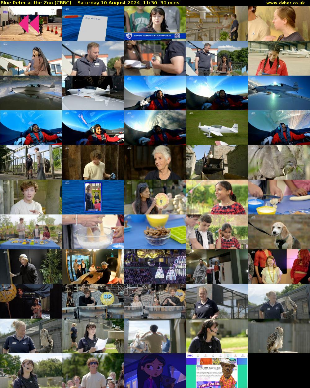 Blue Peter at the Zoo (CBBC) Saturday 10 August 2024 11:30 - 12:00