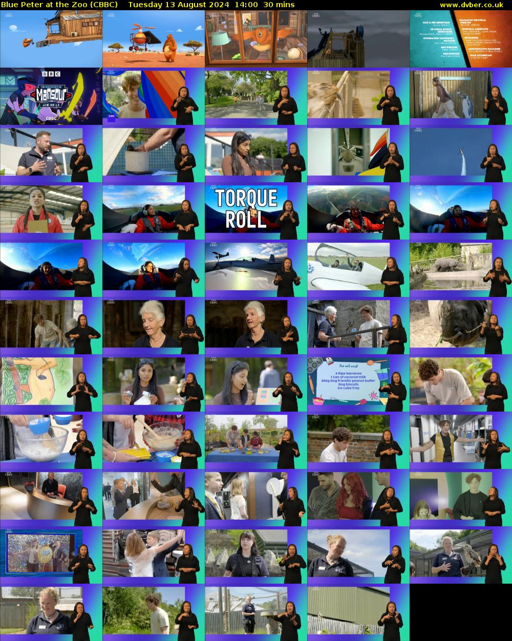 Blue Peter at the Zoo (CBBC) Tuesday 13 August 2024 14:00 - 14:30