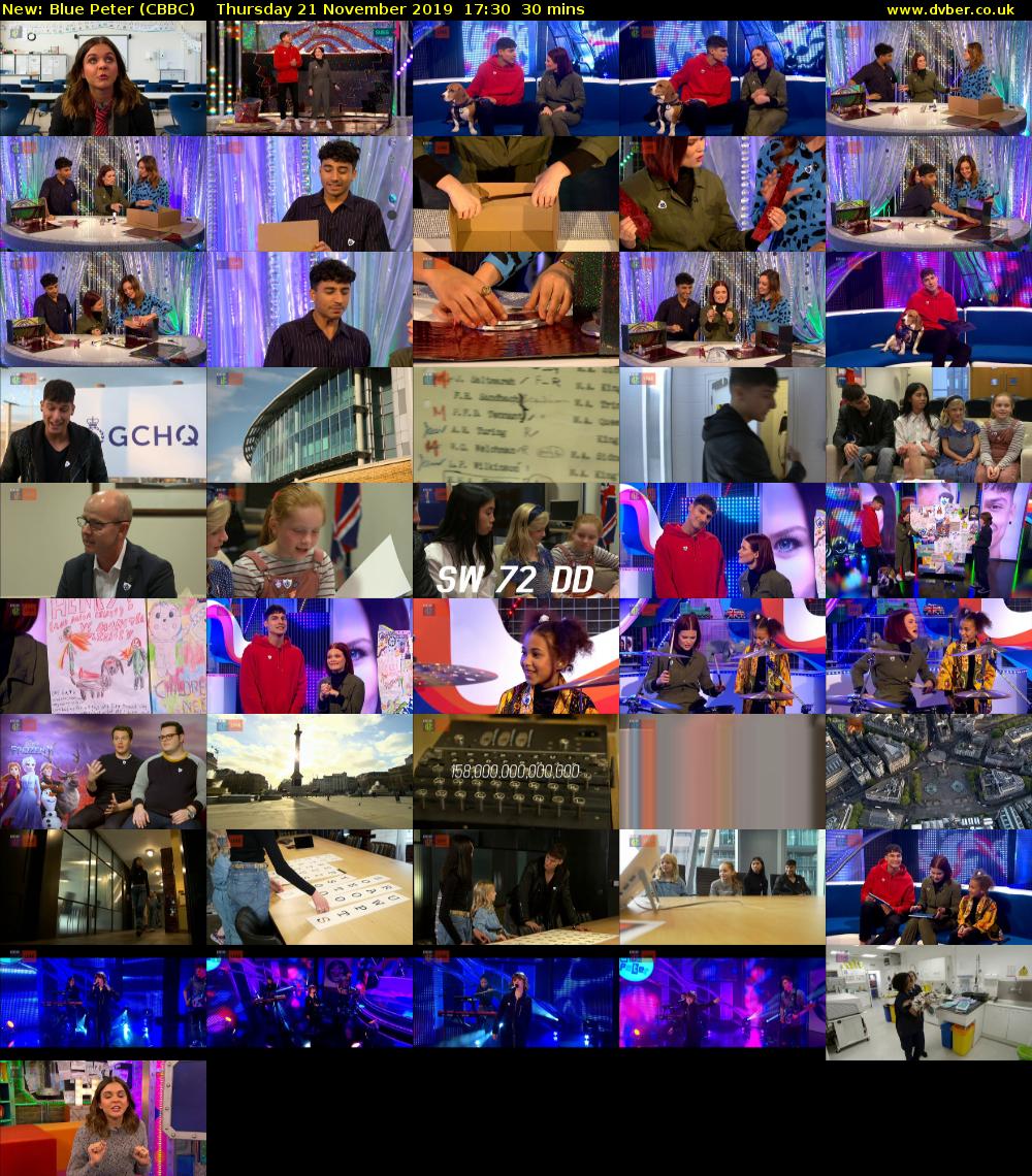 Blue Peter (CBBC) Thursday 21 November 2019 17:30 - 18:00