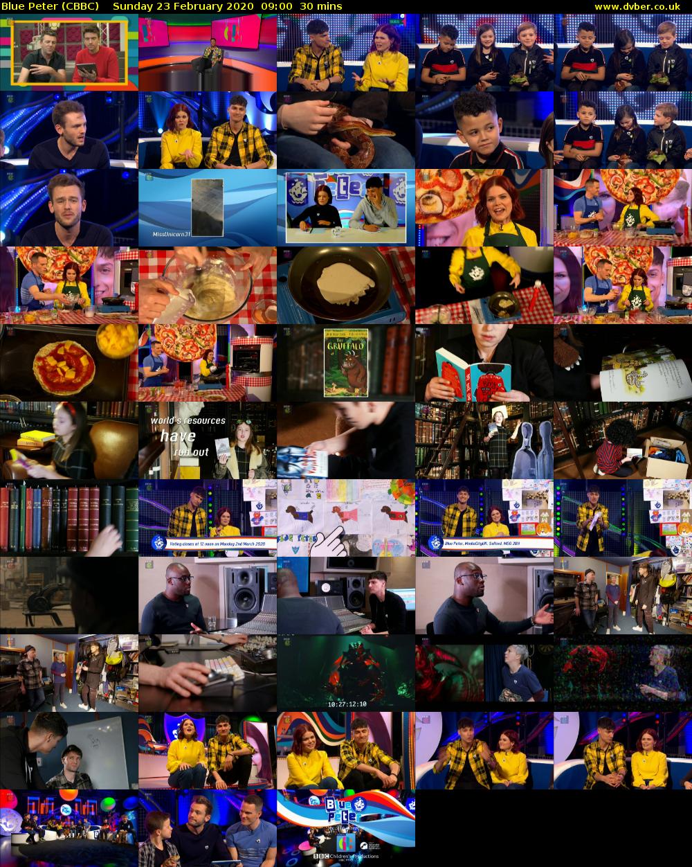 Blue Peter (CBBC) Sunday 23 February 2020 09:00 - 09:30