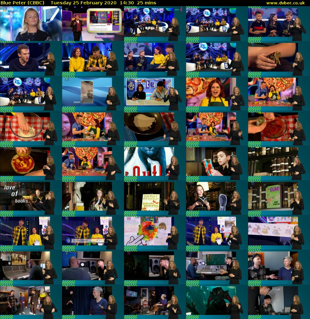 Blue Peter (CBBC) Tuesday 25 February 2020 14:30 - 14:55