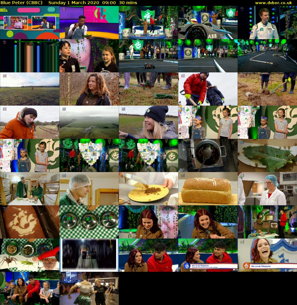 Blue Peter (CBBC) Sunday 1 March 2020 09:00 - 09:30