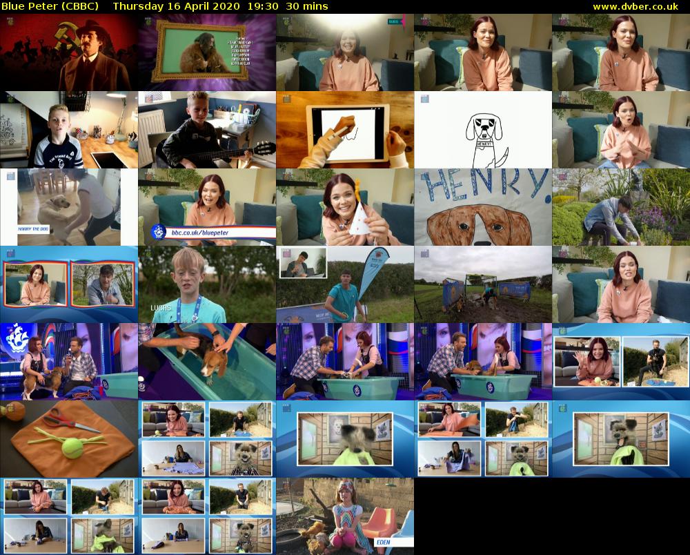 Blue Peter (CBBC) Thursday 16 April 2020 19:30 - 20:00