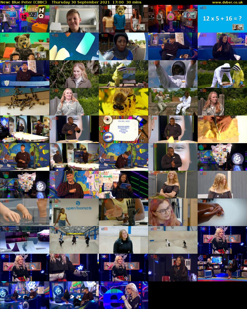 Blue Peter (CBBC) Thursday 30 September 2021 17:00 - 17:30