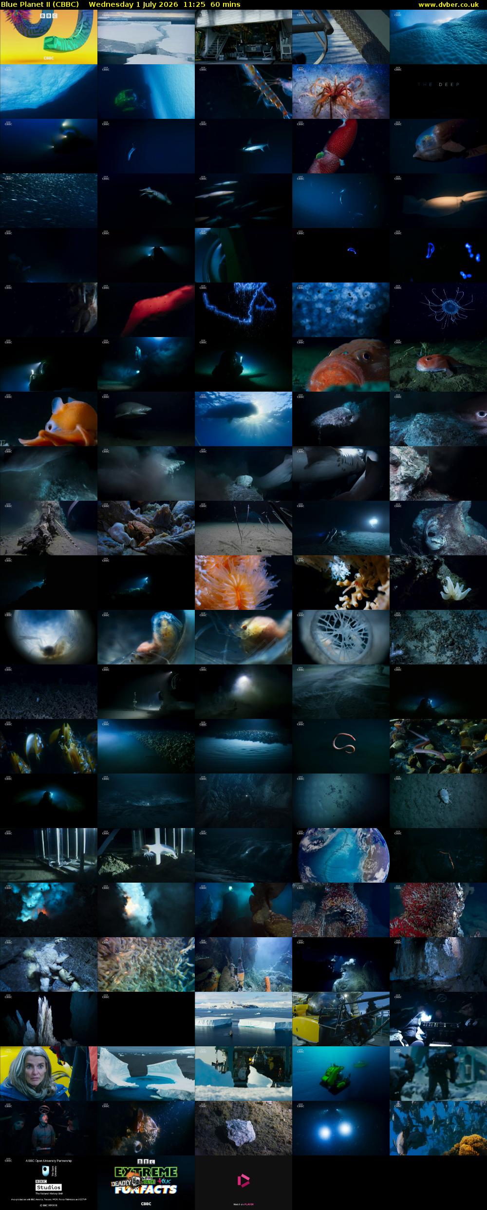 Blue Planet II (CBBC) Wednesday 1 July 2026 11:25 - 12:25