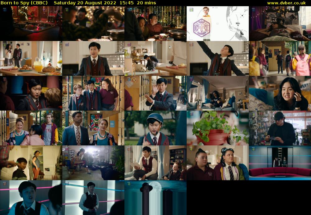 Born to Spy (CBBC) Saturday 20 August 2022 15:45 - 16:05