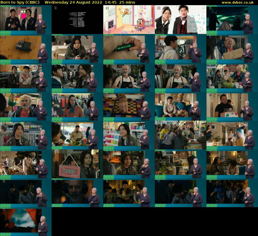 Born to Spy (CBBC) Wednesday 24 August 2022 14:45 - 15:10