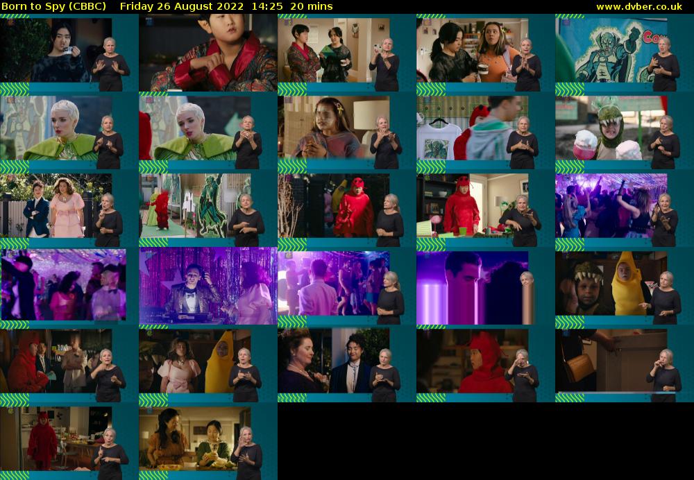 Born to Spy (CBBC) Friday 26 August 2022 14:25 - 14:45