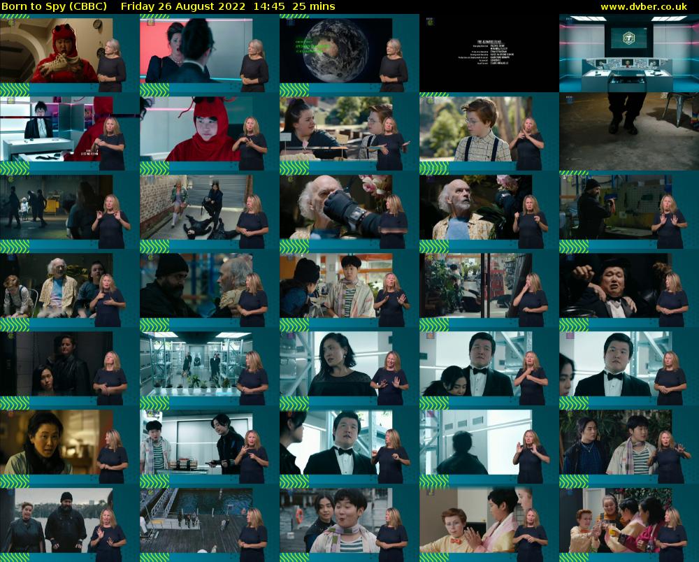 Born to Spy (CBBC) Friday 26 August 2022 14:45 - 15:10