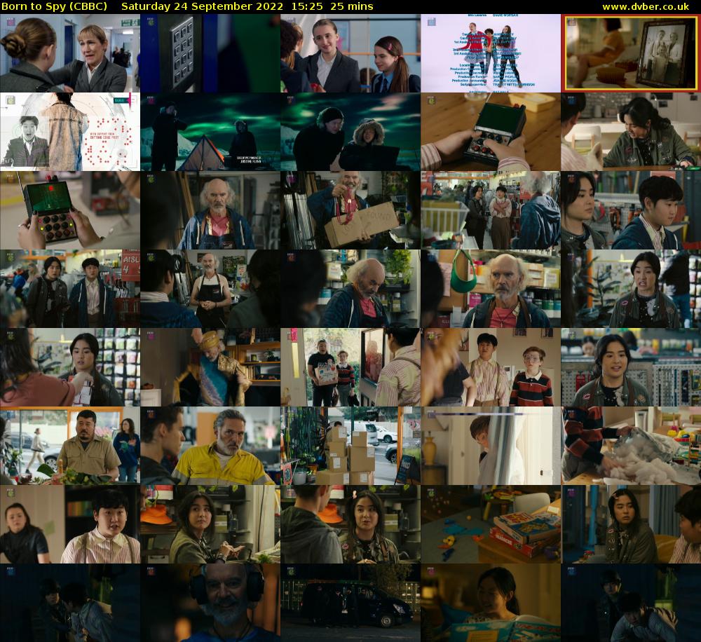Born to Spy (CBBC) Saturday 24 September 2022 15:25 - 15:50