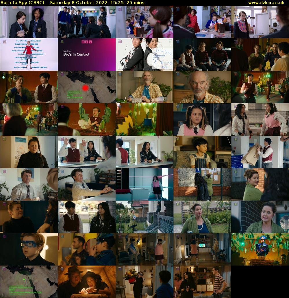 Born to Spy (CBBC) Saturday 8 October 2022 15:25 - 15:50