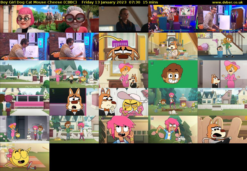 Boy Girl Dog Cat Mouse Cheese (CBBC) Friday 13 January 2023 07:30 - 07:45