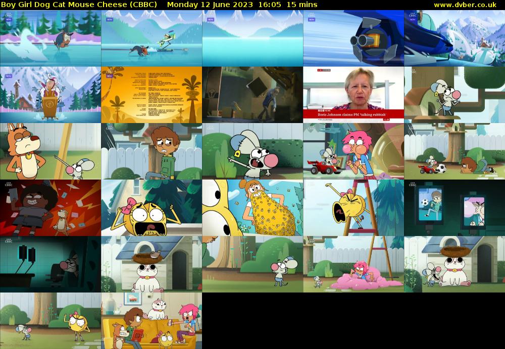 Boy Girl Dog Cat Mouse Cheese (CBBC) Monday 12 June 2023 16:05 - 16:20