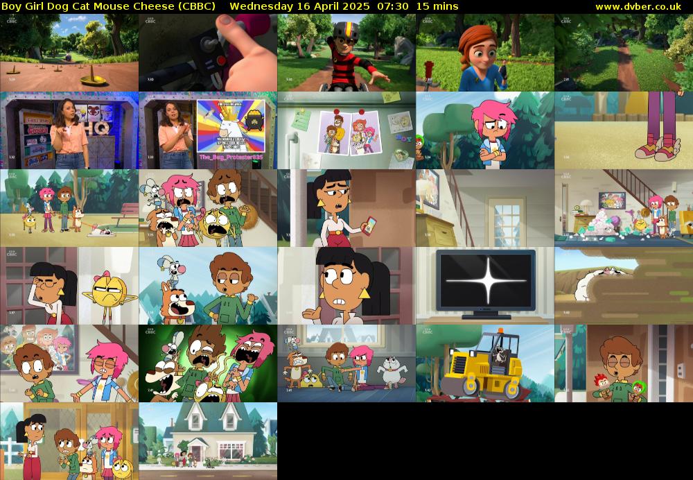 Boy Girl Dog Cat Mouse Cheese (CBBC) Wednesday 16 April 2025 07:30 - 07:45