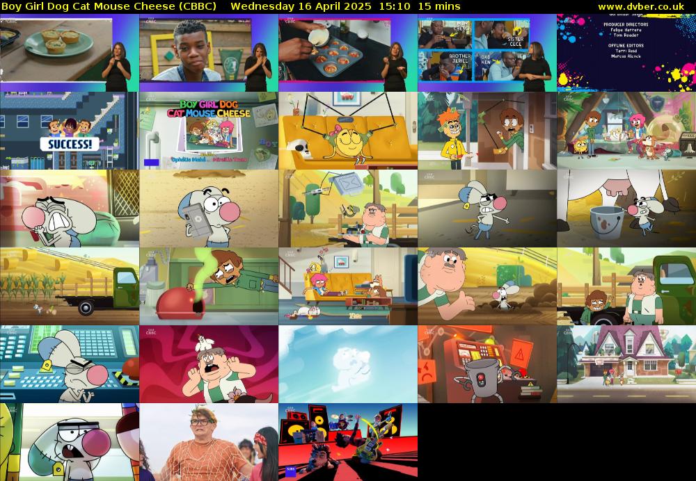 Boy Girl Dog Cat Mouse Cheese (CBBC) Wednesday 16 April 2025 15:10 - 15:25