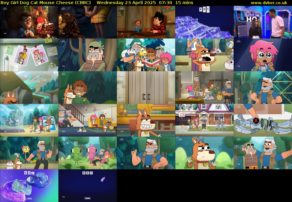 Boy Girl Dog Cat Mouse Cheese (CBBC) Wednesday 23 April 2025 07:30 - 07:45