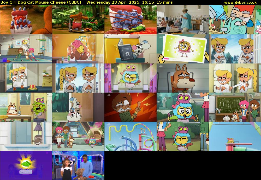 Boy Girl Dog Cat Mouse Cheese (CBBC) Wednesday 23 April 2025 16:15 - 16:30