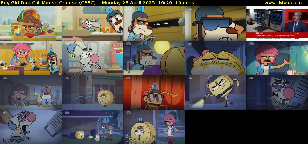 Boy Girl Dog Cat Mouse Cheese (CBBC) Monday 28 April 2025 16:20 - 16:30