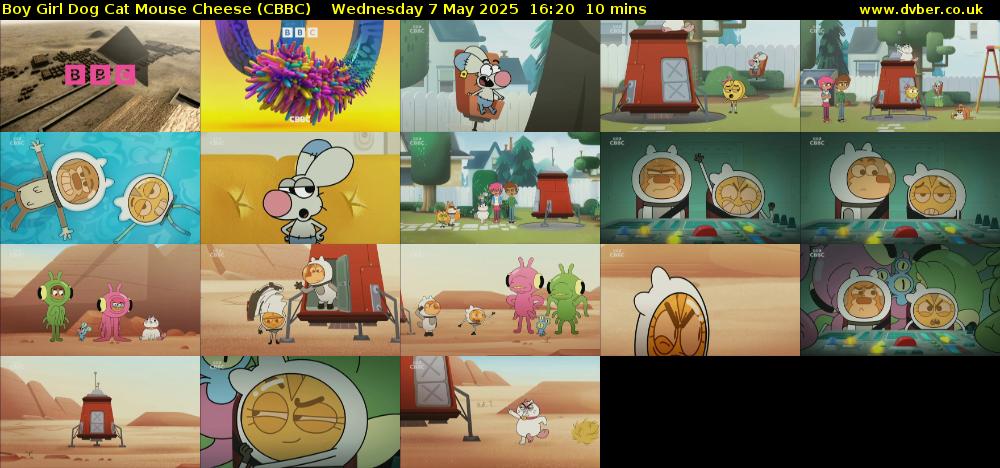 Boy Girl Dog Cat Mouse Cheese (CBBC) Wednesday 7 May 2025 16:20 - 16:30