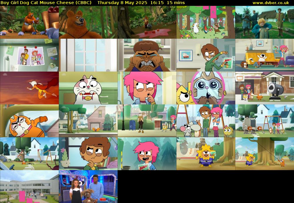 Boy Girl Dog Cat Mouse Cheese (CBBC) Thursday 8 May 2025 16:15 - 16:30
