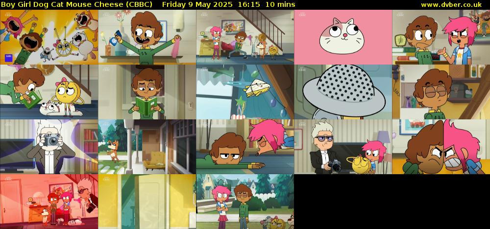Boy Girl Dog Cat Mouse Cheese (CBBC) Friday 9 May 2025 16:15 - 16:25