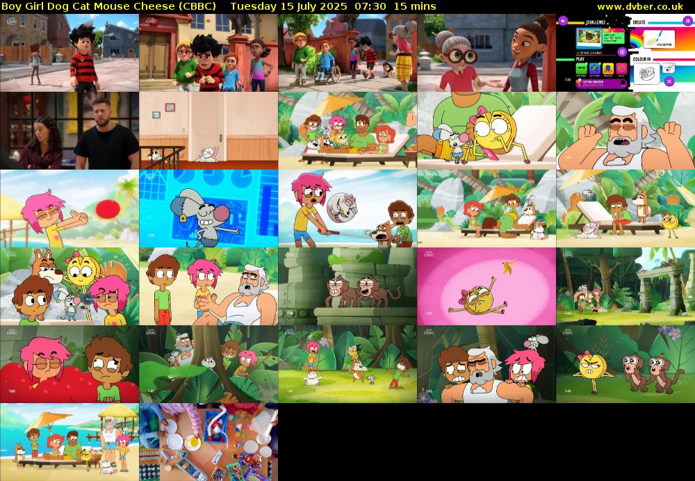 Boy Girl Dog Cat Mouse Cheese (CBBC) Tuesday 15 July 2025 07:30 - 07:45