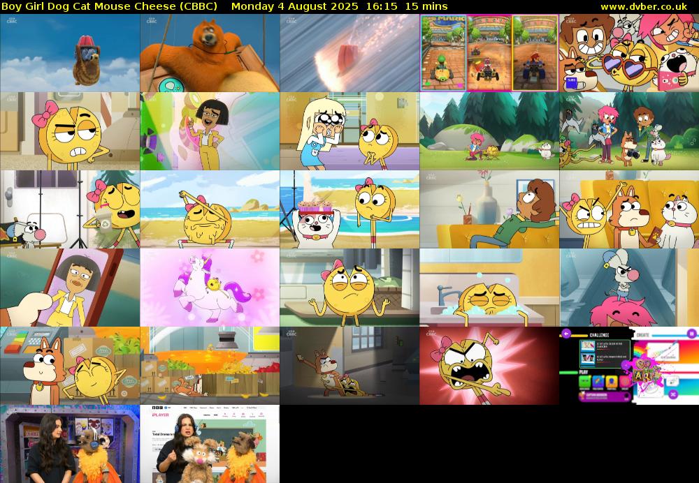 Boy Girl Dog Cat Mouse Cheese (CBBC) Monday 4 August 2025 16:15 - 16:30