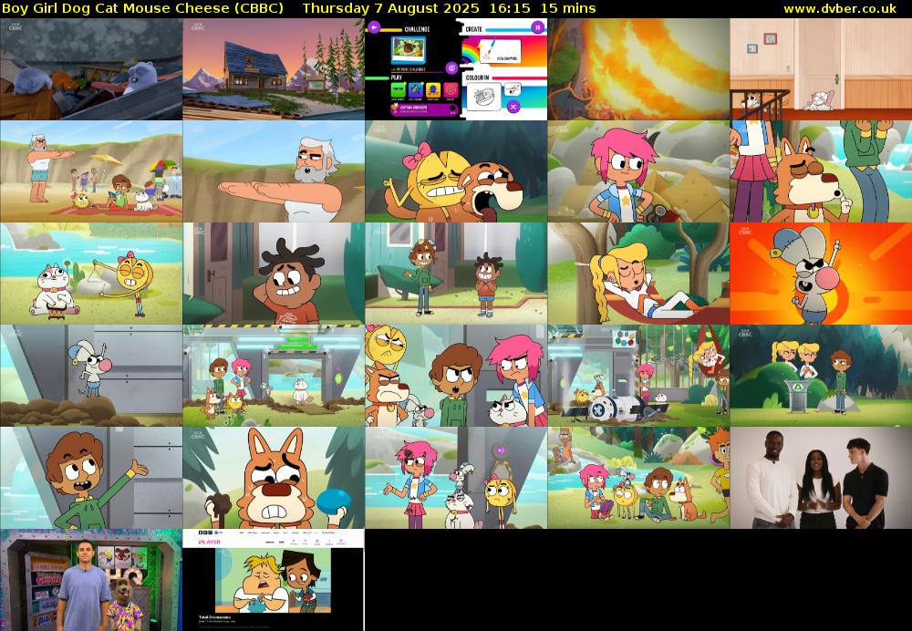 Boy Girl Dog Cat Mouse Cheese (CBBC) Thursday 7 August 2025 16:15 - 16:30