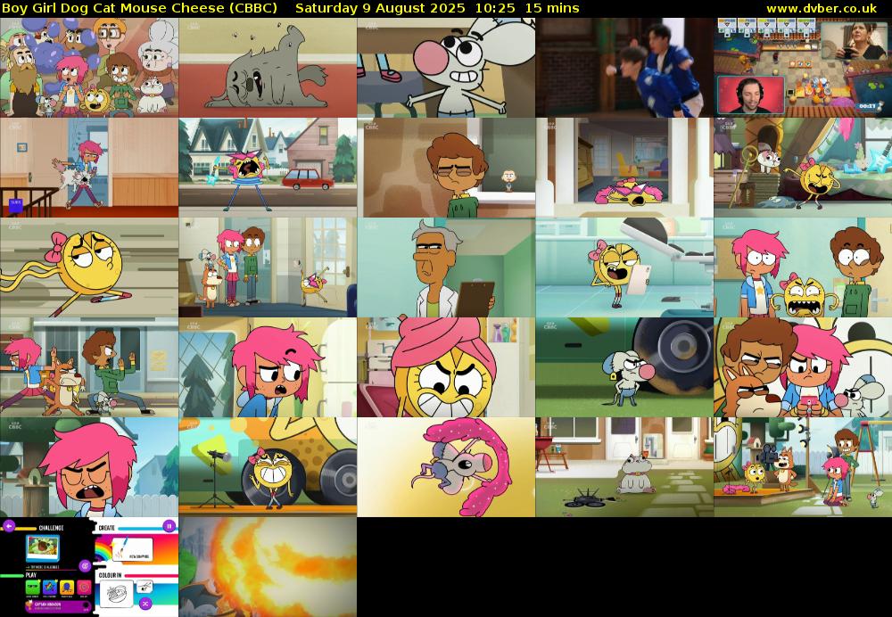 Boy Girl Dog Cat Mouse Cheese (CBBC) Saturday 9 August 2025 10:25 - 10:40